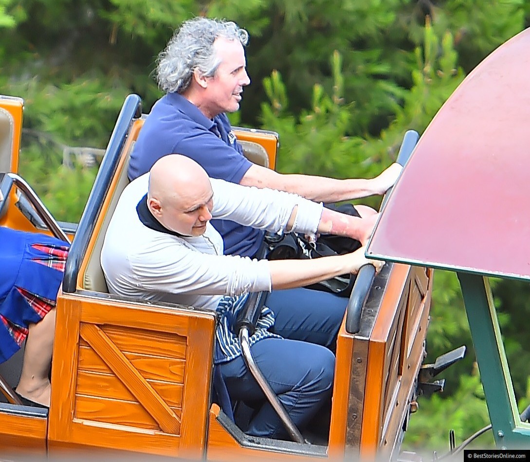 Billy Corgan not enjoying himself during his most recent visit to Disneyland.