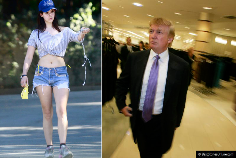 Pictured: Lana Del Rey (left panel) and Donald Trump (right panel).  Both Del Rey and Trump have been in hot water for making remarks critical of feminism.