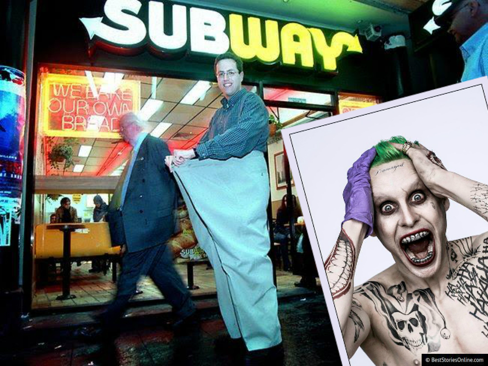 Pictured: Jared Fogle with his famous pants, and Jared Leto as "The Joker" from Marvel's "Batman".