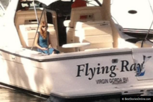 Taylor Swift, alone on her boat.